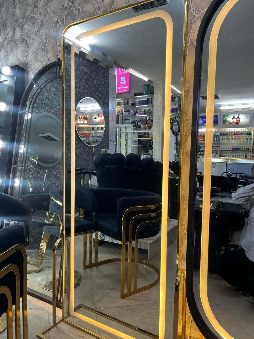 آیینه پایه دار طلایی